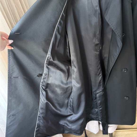 MANGO Black Trench Coat – Size L - Picture 11 of 13